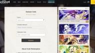 The official HoYoverse website for redeeming codes (Image via HoYoverse)